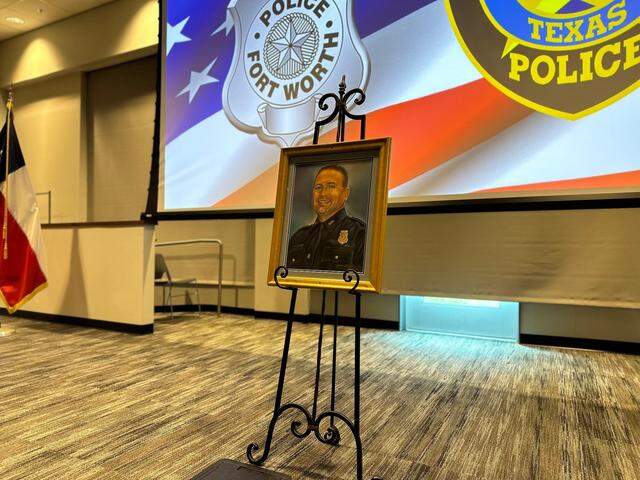 A portrait of Sgt. Billy Randolph was unveiled at Fort Worth Police Department headquarters on Nov. 4, 2024.
