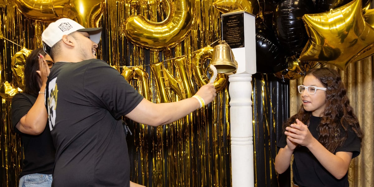 ‘Mindset from the start:’ Young Lamesa man celebrates end of cancer battle with bell-ringing