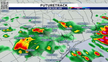 Tracking a rainy Sunday in Houston