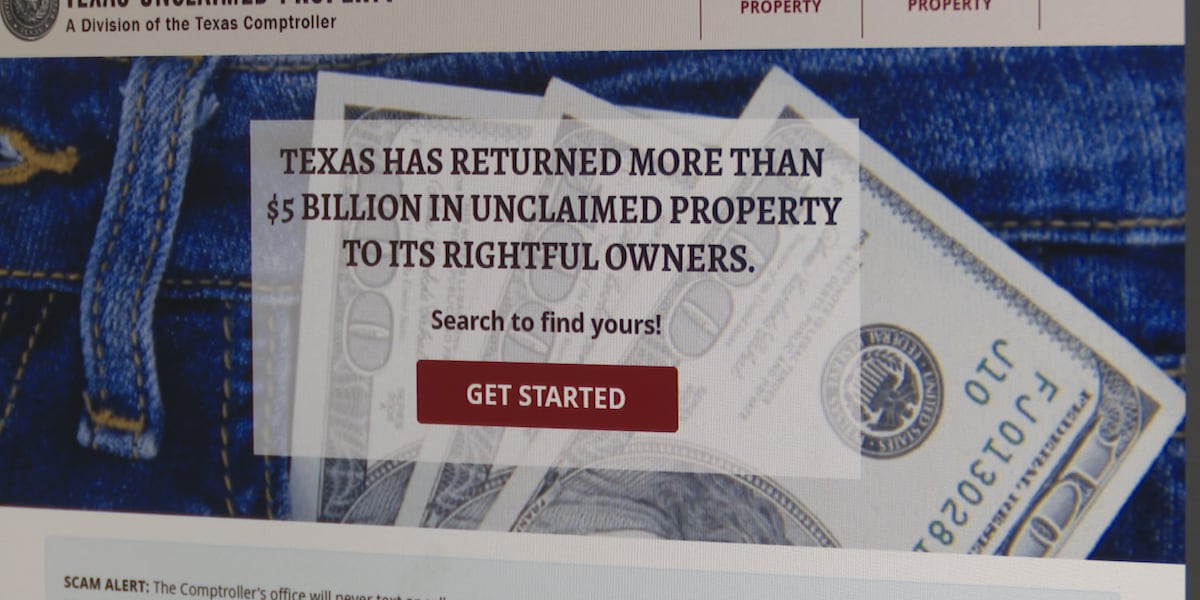 Texas has nearly $11B in unclaimed property and about $48.7M is linked to Bryan-College Station