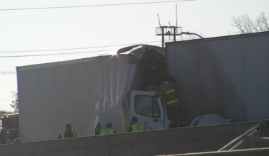 Interstate 35 southbound closed in downtown area due to crash involving 18-wheelers