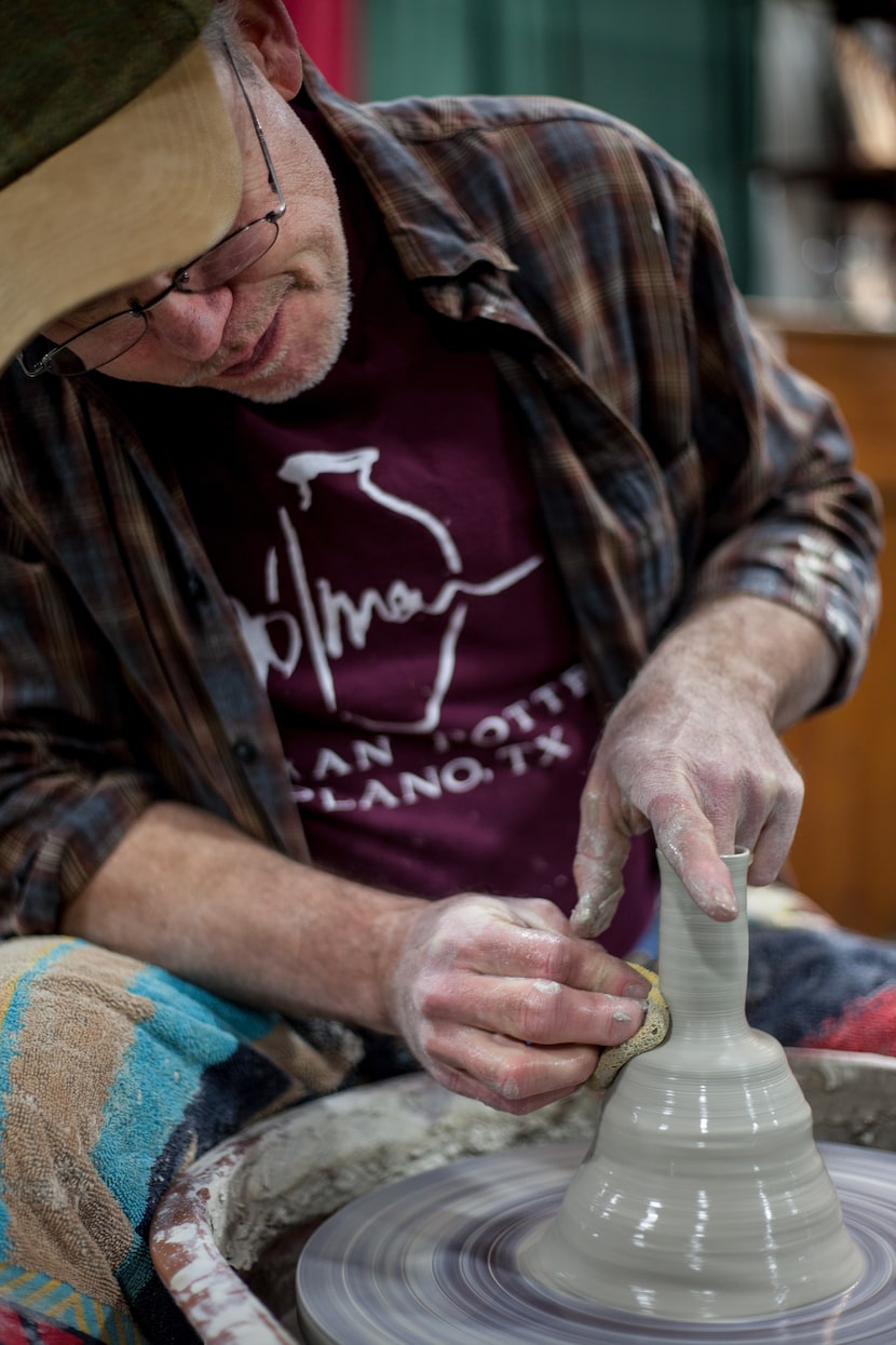 The artistic process is “like breathing to me,” Tony Holman says. His functional pottery...