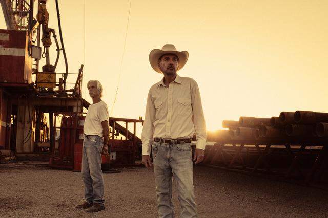 Sam Elliott as T.L. and Billy Bob Thornton as Tommy in “Landman” episode 10, season 2, streaming on Paramount+.