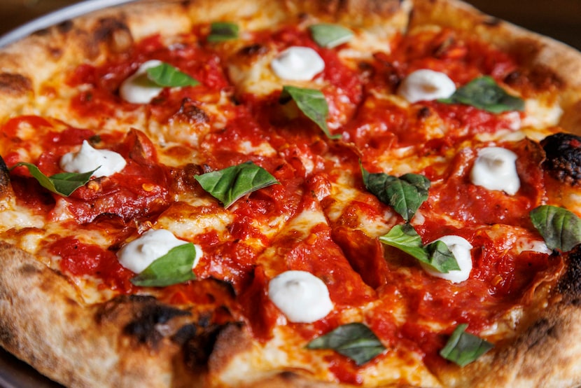 The Piccante pizza at Kilmac's is topped with soppressata (Italian pork salami), Calabrian...