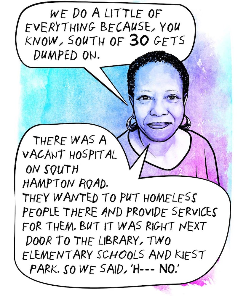“We do a little of everything because, you know, south of 30 gets dumped on,” Sandra Alridge...