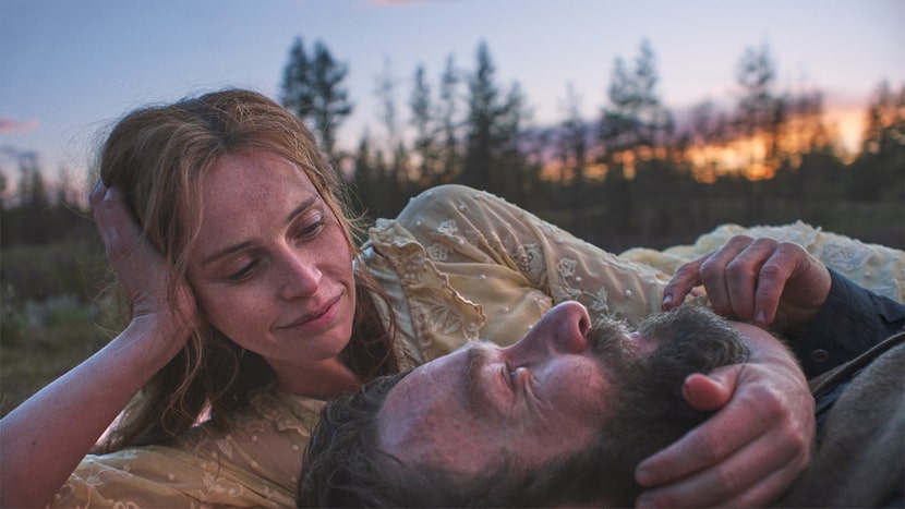 Joel Edgerton, right, plays a logger building a life with his wife, played by Felicity...