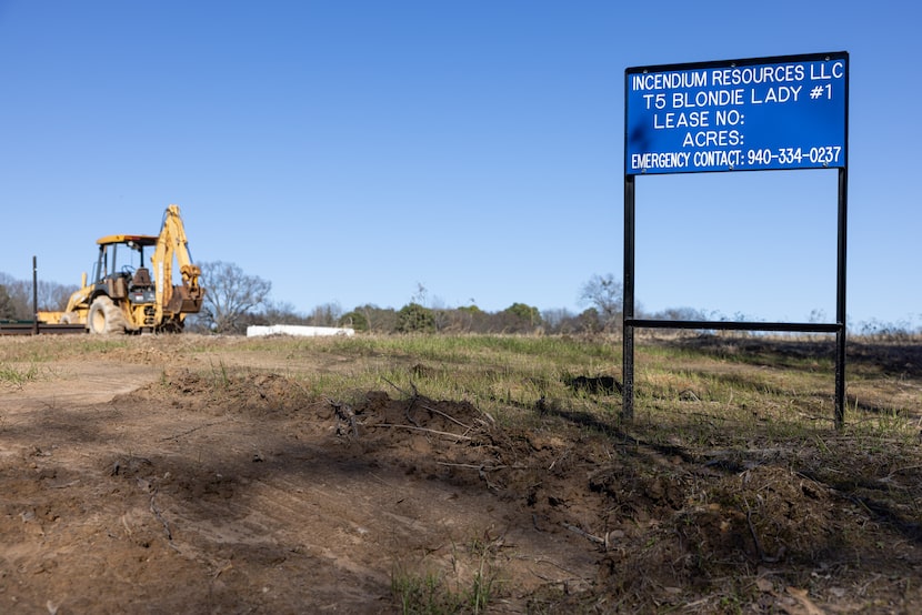 A lithium lease sign owned by Bruce Thompson’s T5 Smackover Partners on Feb. 6, 2026, in...