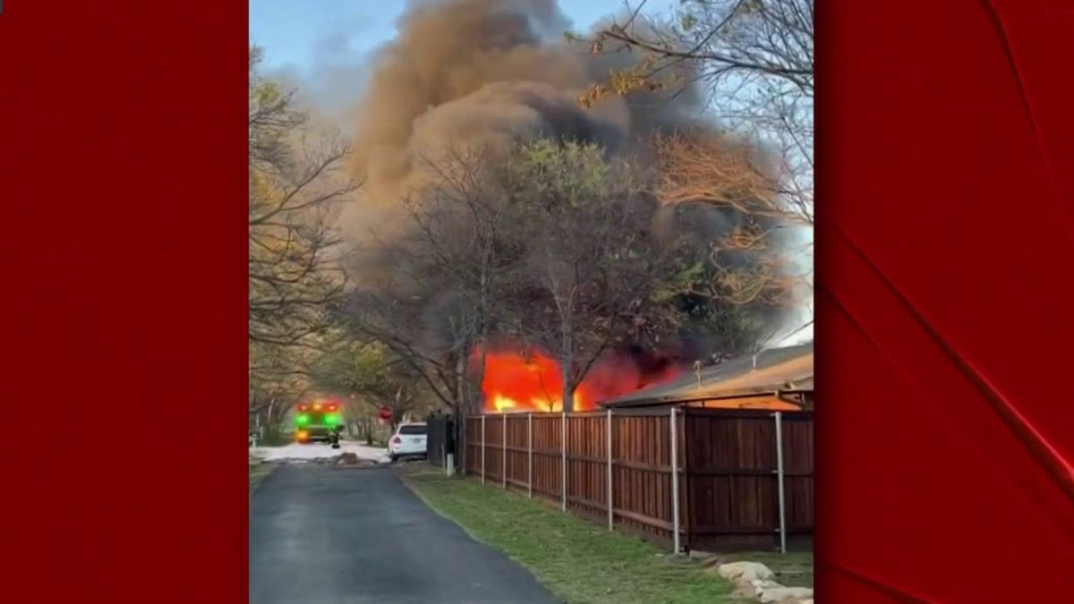 Lake Dallas home collapses in fire and one person is hospitalized – NBC 5 Dallas-Fort Worth