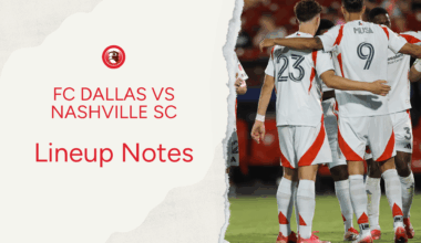 FC Dallas vs Nashville SC: Lineup notes 📝