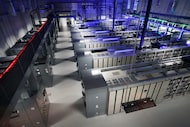 Dallas TX1 data center electrical room is pictured at the NTT Data center campus on March 4...
