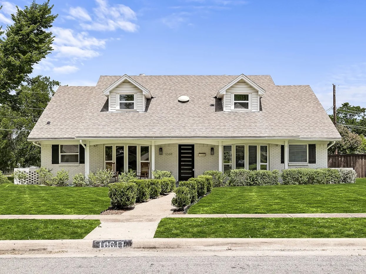 The home in Dallas’ Lochwood neighborhood offers classic curb appeal.