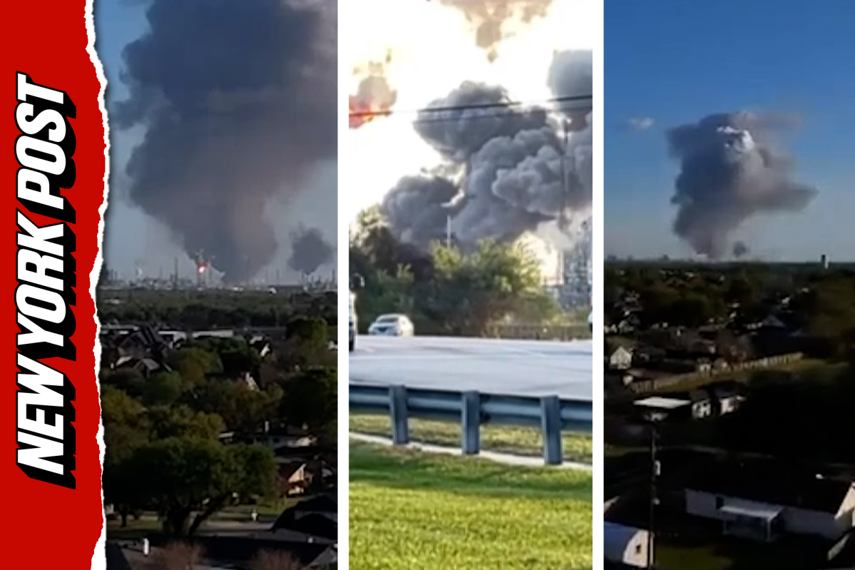 Texas oil refinery explosion fills skyline with huge cloud of smoke (Video)