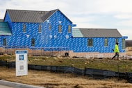 A new home is seen under construction, Tuesday, Jan. 13, 2026, in Frisco.