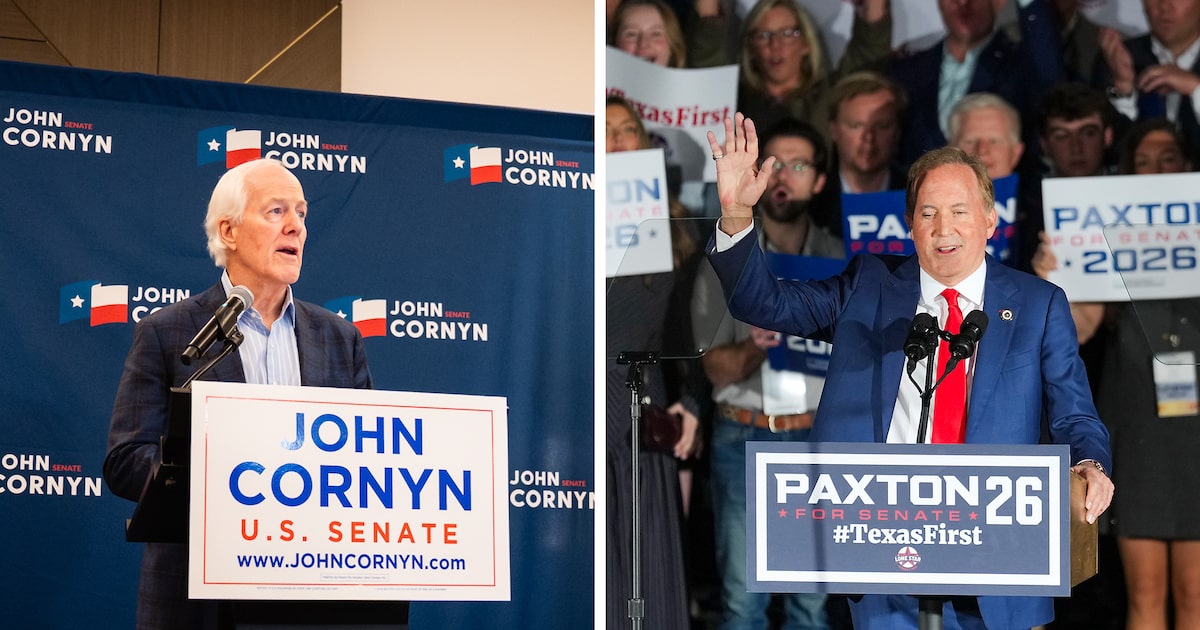 Republicans John Cornyn, Ken Paxton move to runoff in heated Texas Senate race