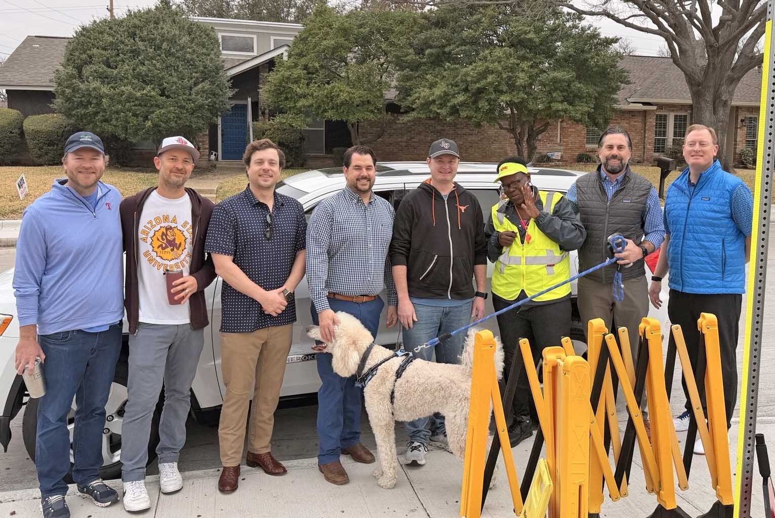 Moss Haven Dads present Jeep to beloved crossing guard