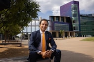 University of Texas at Dallas’ new president Prabhas Moghe poses for a photo on the school’s...