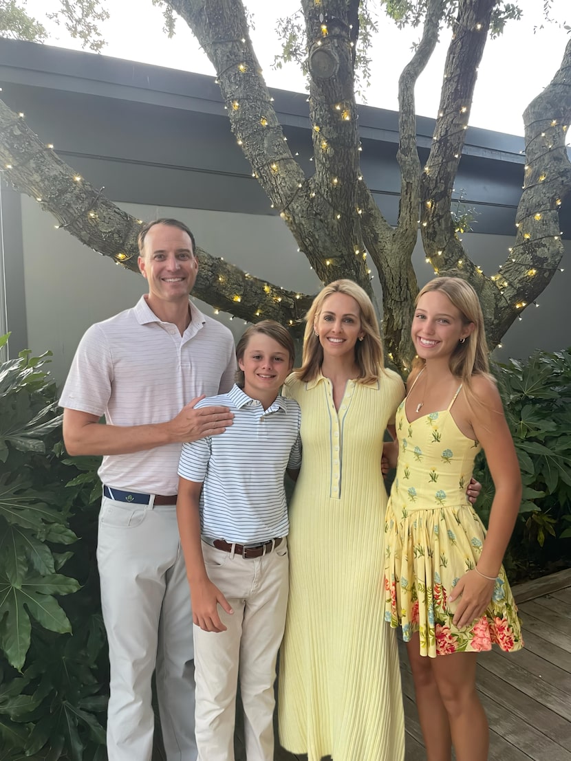 Meredith Land with her husband, Xan, and children, Alexander and McCall.