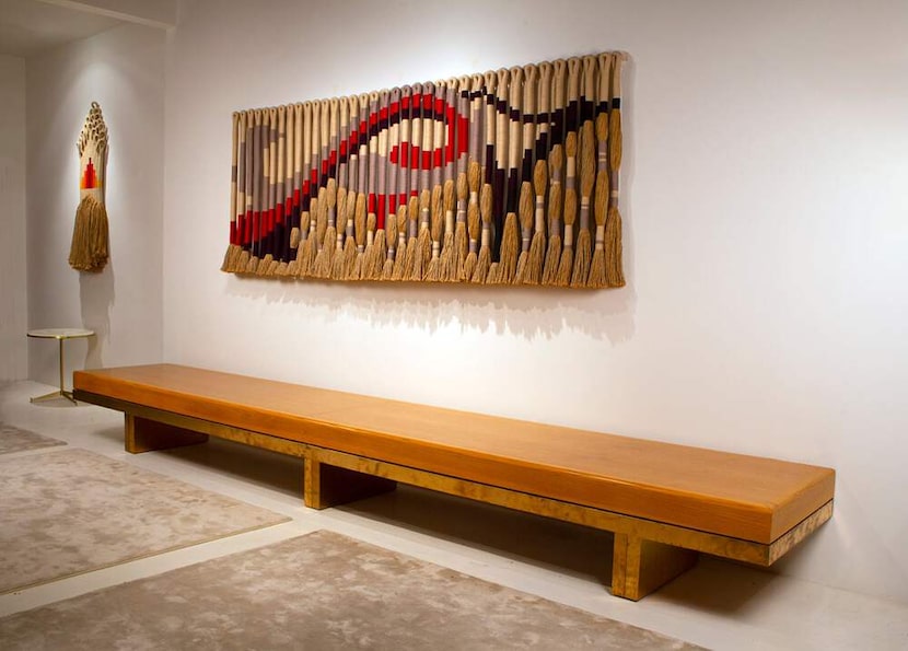 One of the refurbished City Hall benches, which 20cDesign on Riverfront Boulevard discovered...