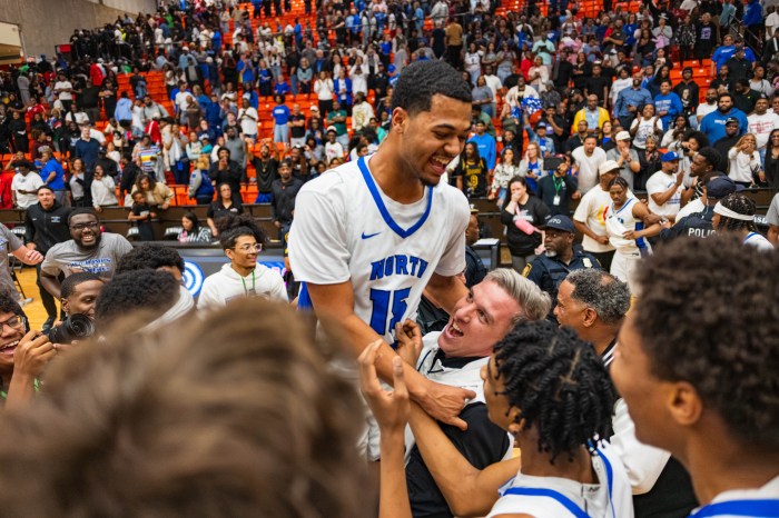 Tyler Hastings celebrates with teammates