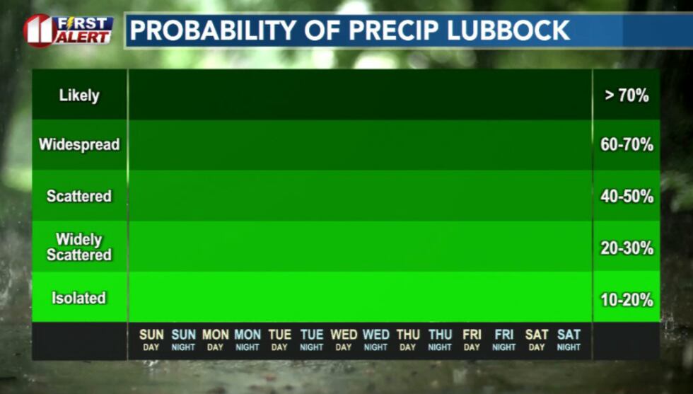 Minimal rain chances with this forecast
