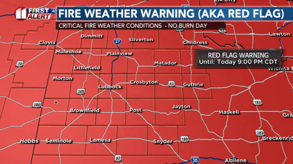 Red flag warning in effect today. No burn day!