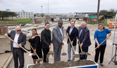 State, city officials hold groundbreaking for I-30 Canyon project