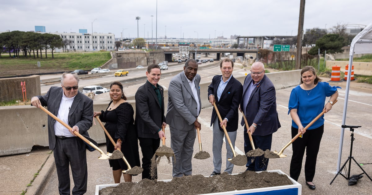 State, city officials hold groundbreaking for I-30 Canyon project