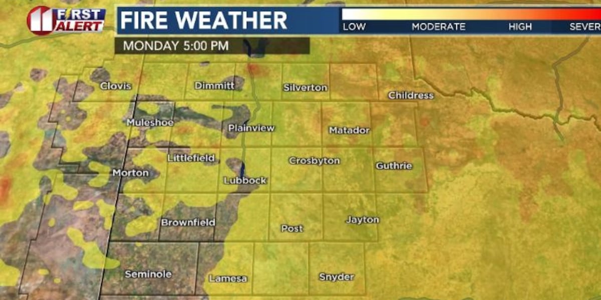 Gusty winds with chance of isolated showers on Monday