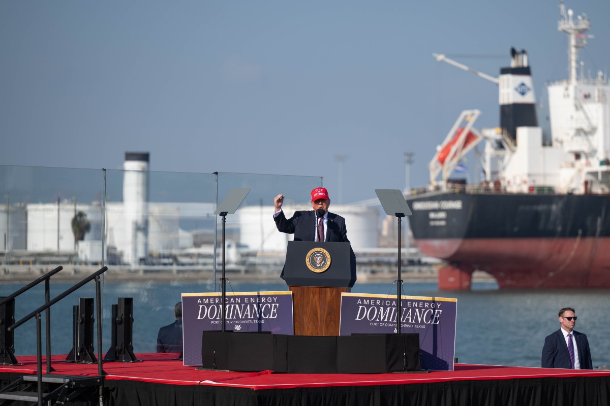 President Donald J. Trump delivers remarks on energy at the Port of Corpus Christi, Texas on Friday, February 27, 2026.  (Official White House Photo by Molly Riley)