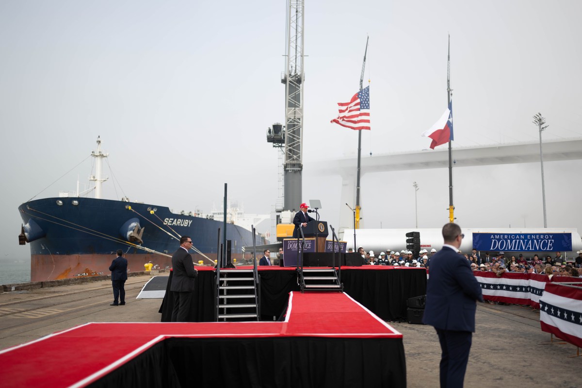 President Donald J. Trump delivers remarks on energy at the Port of Corpus Christi, Texas on Friday, February 27, 2026.  (Official White House Photo by Molly Riley)