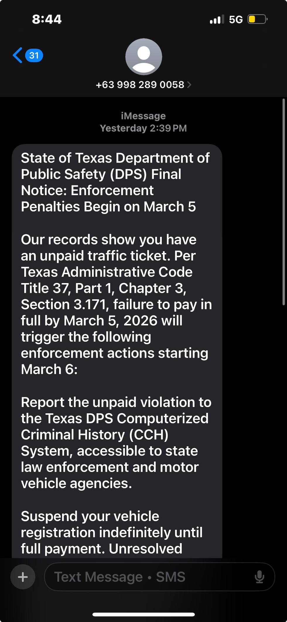 The Lubbock Police Department is warning residents about a texting scam claiming to be from...