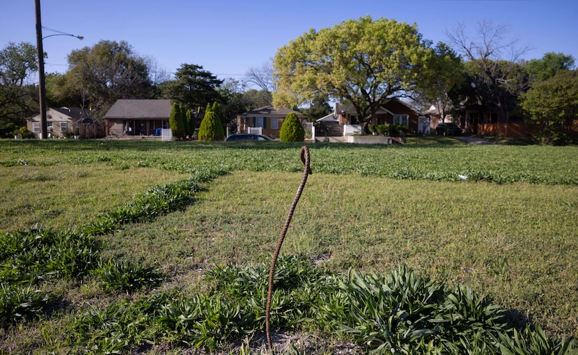 The empty lot that is set to become a five-story apartment building located on Bishop Art’s...