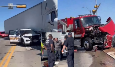 Deputy hospitalized, truck driver detained after wreck involving HCSO vehicle, firetruck in Aldine
