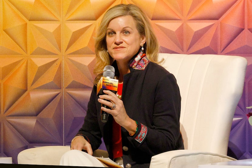 Jennifer Chandler, president of Bank of America Dallas, speaks during the Dallas Regional...