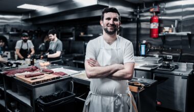RJ Yoakum standing in the kitchen at Sushi Kozy.