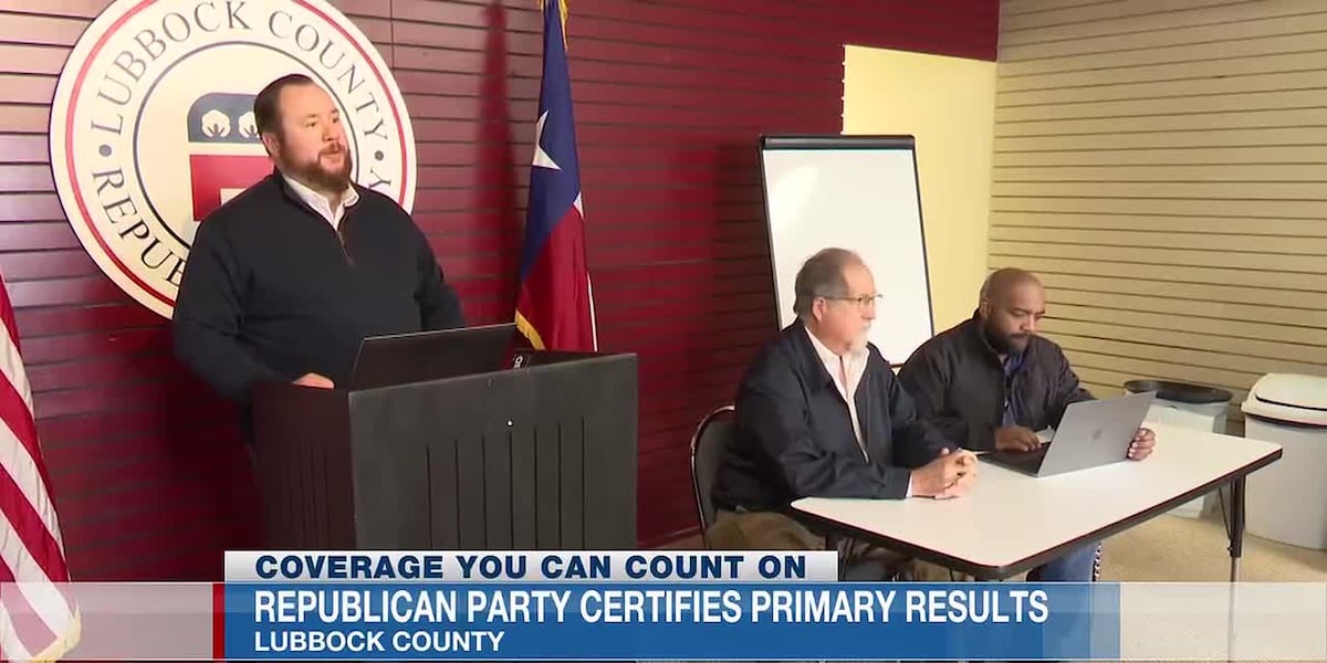 Lubbock County GOP certifies primary votes; Congressional District-19 runoff still undecided
