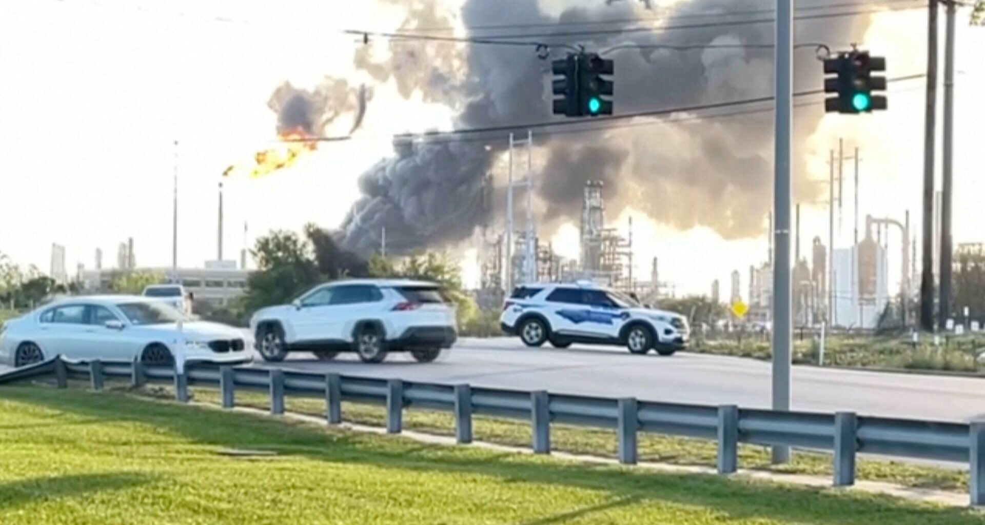 Large oil refinery explosion near Texas coast forces residents to shelter in place