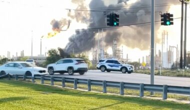 Large oil refinery explosion near Texas coast forces residents to shelter in place