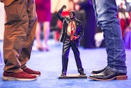 A statue of President Donald Trump in the exhibit hall during the Conservative Political...