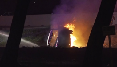 Driver charged with DWI, hospitalized after fiery crash on Northeast Side, SAPD says