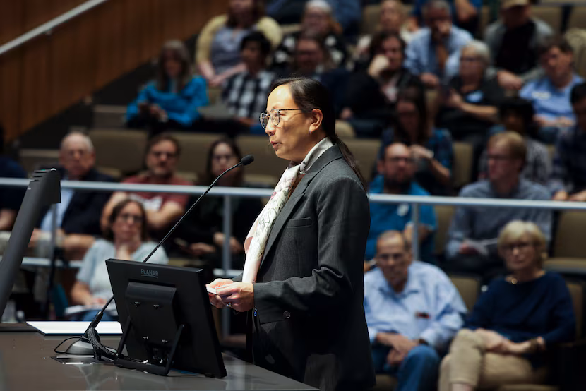 DART President and CEO Nadine Lee speaks during a Plano City Council special session to...