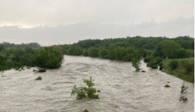 San Antonio Mission Road flooded after rain event