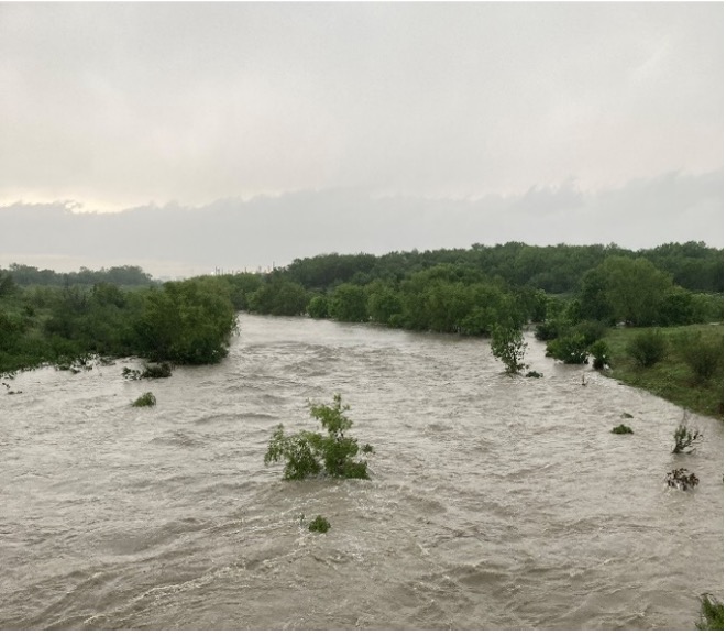 San Antonio Mission Road flooded after rain event