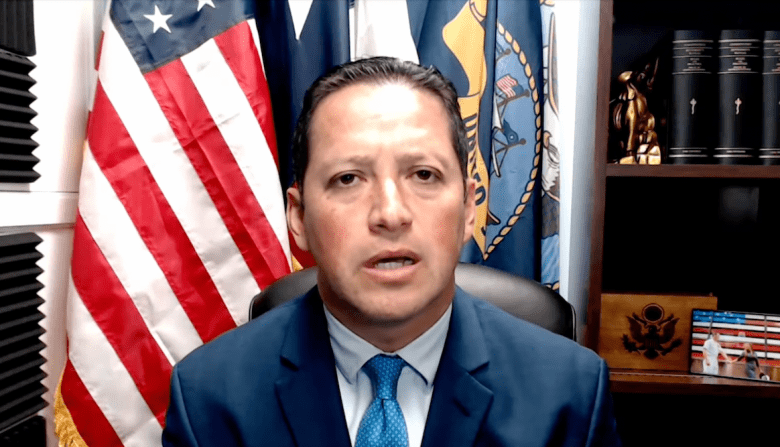 U.S. Rep. Tony Gonazales appears Wednesday on Joe Pags' right-wing YouTube show. 