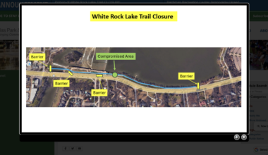Sinkhole on White Rock Lake Trail leads to closures
