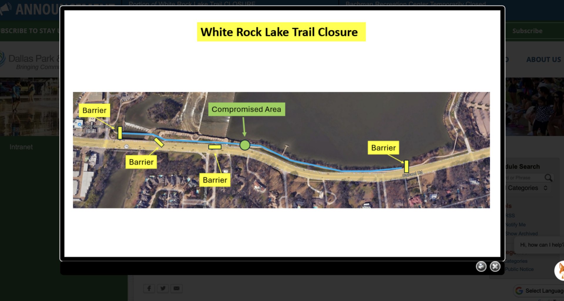 Sinkhole on White Rock Lake Trail leads to closures
