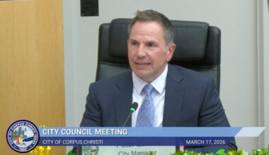 Corpus Christi City Manager Peter Zanoni speaks during a City Council meeting on Tuesday. Source: City of Corpus Christi livestream