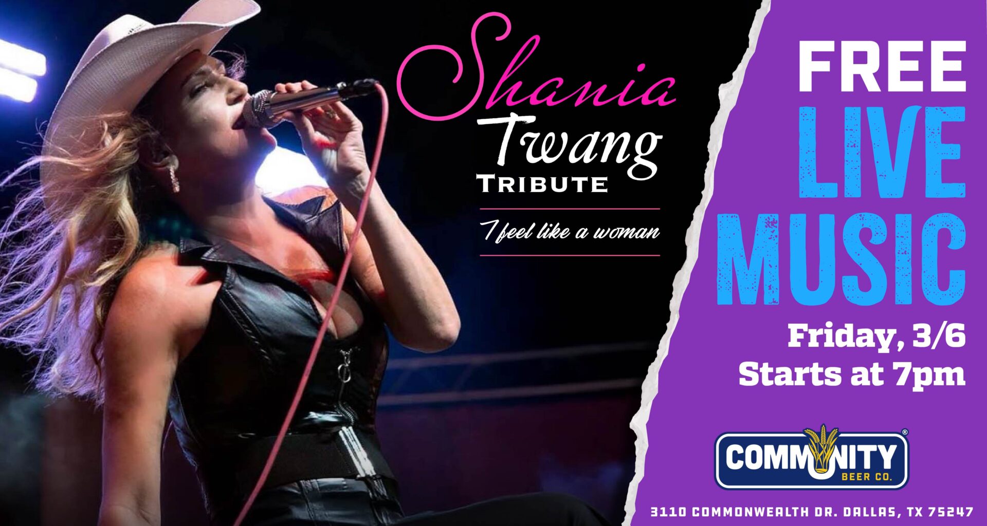 Live Music: Shania Twang Tribute | Community Beer Company | Promotional Events | Dallas Observer