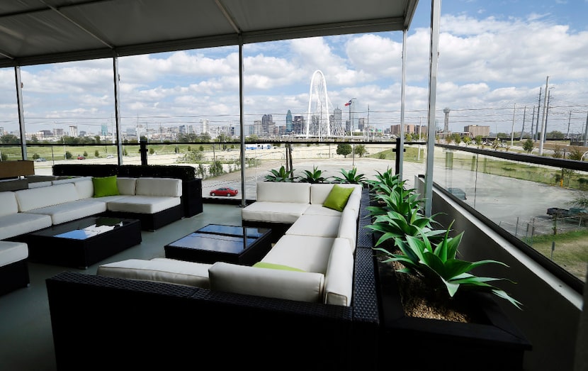 This 2019 file photo shows views of the Margaret Hunt Hill Bridge and the Dallas skyline...