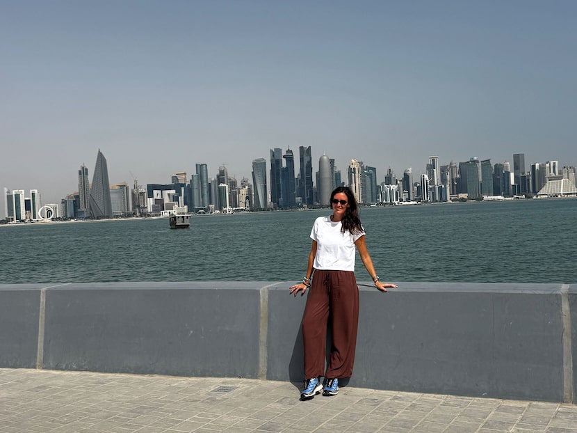 Sarah Gaither, 27, visited Doha, Qatar while on vacation. Her flight home to Dallas was sent...
